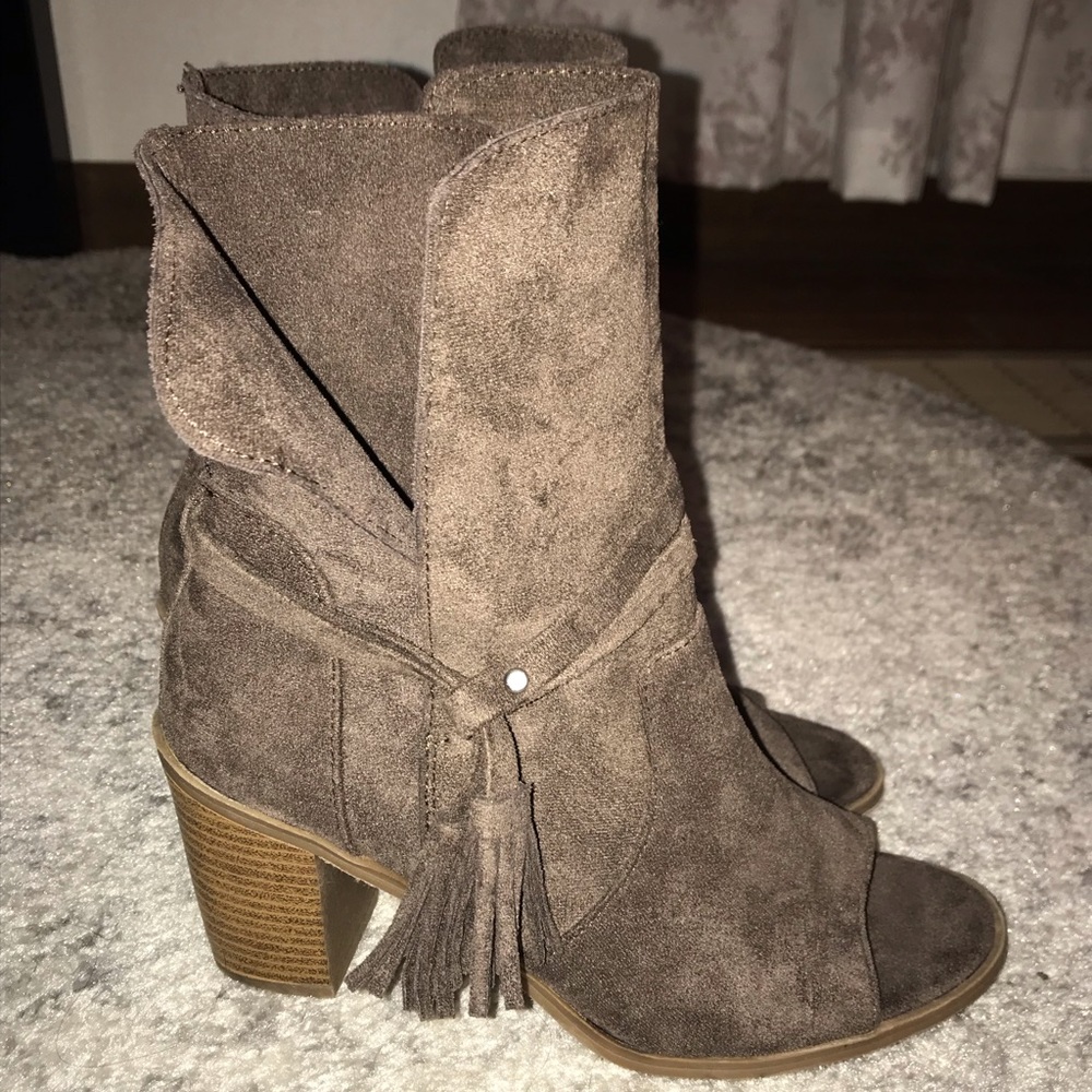 Peep Toe Ankle Boots - Size 7.5 - Never worn!